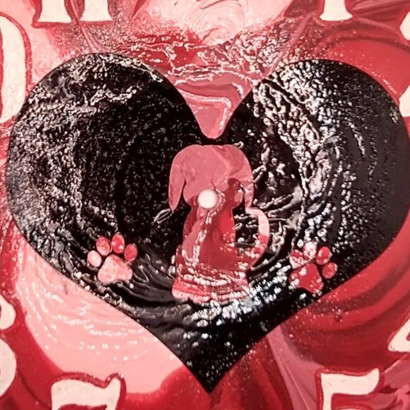 Hand Crafted Abstract Dog Hanging Wall Clock Analog Vinyl Record Fluid Art Decor - Picture 7 of 14